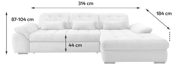 ROHOVÁ SEDAČKA, textil, béžová P & B - Sedací soupravy, Online Only
