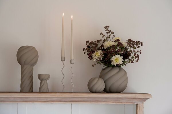 COOEE Design Váza Twist Bulb - Sand CED496