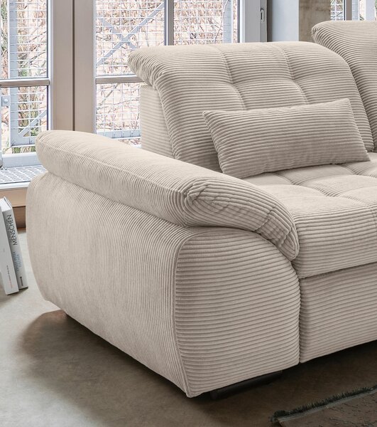 ROHOVÁ SEDAČKA, textil, béžová P & B - Sedací soupravy, Online Only
