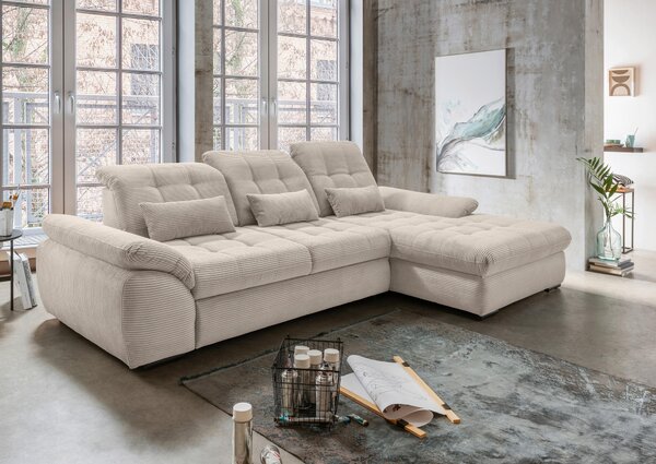 ROHOVÁ SEDAČKA, textil, béžová P & B - Sedací soupravy, Online Only