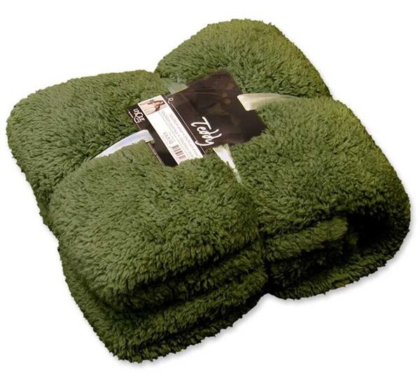 Unique Living Heboučká deka Teddy avokádově zelená 150x200 cm