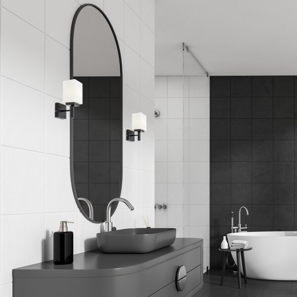 Rabalux 71061 - Koupelnové nástěnné svítidlo ZENKAI 1xE14/10W/230V IP44 černá