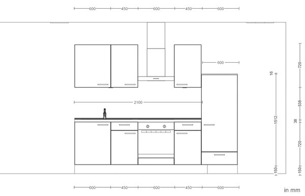 KUCHYŇSKÝ BLOK 270 cm Nobilia - Online Only kuchyňské linky, Online Only