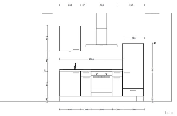 KUCHYŇSKÝ BLOK 240 cm Nobilia - Online Only kuchyňské linky, Online Only