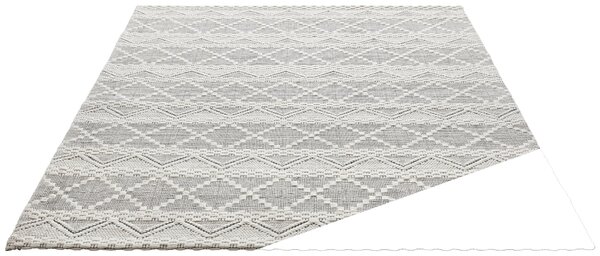 RUČNĚ TKANÝ KOBEREC, 70/130 cm, černá, bílá Linea Natura - Vlněné koberce