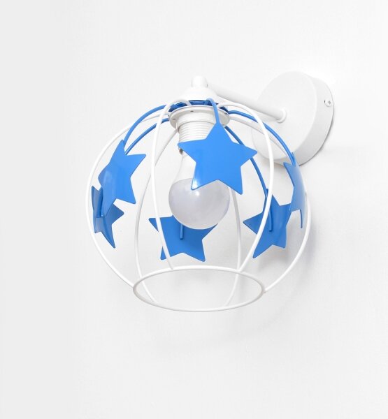 Dětská nástěnná lampa STARS 1xE27/15W/230V modrá/bílá