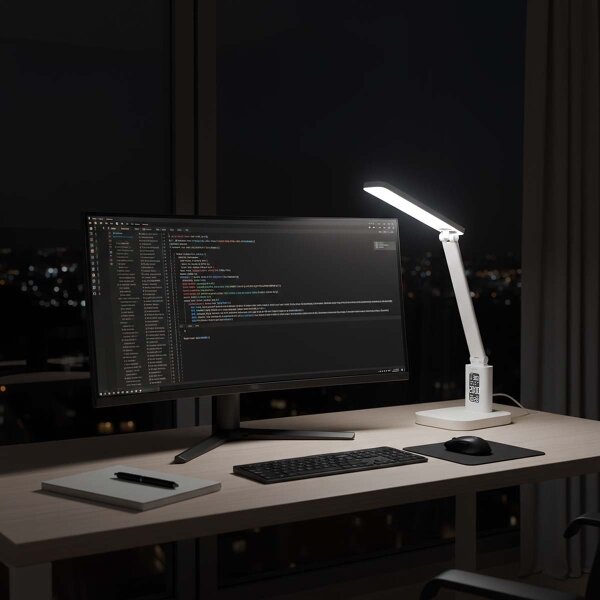 Nedis LTLRC10WT - LED Stm. nab. lampa s disp. 7,5W/1200 mAh 3000/4000/5700K bílá