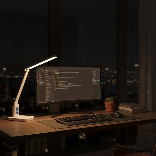 Nedis LTLRC10WT - LED Stm. nab. lampa s disp. 7,5W/1200 mAh 3000/4000/5700K bílá