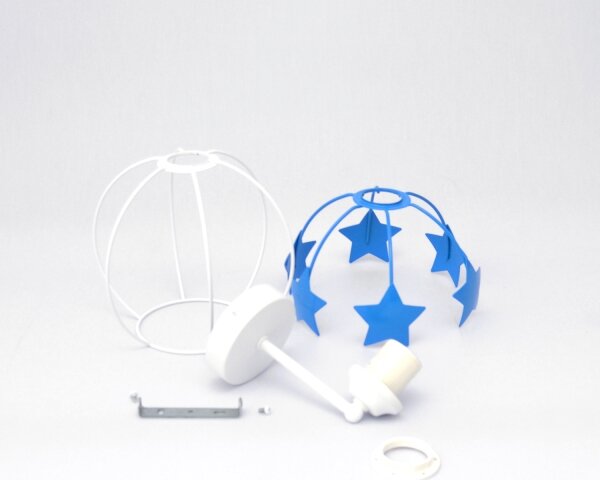 Dětská nástěnná lampa STARS 1xE27/15W/230V modrá/bílá