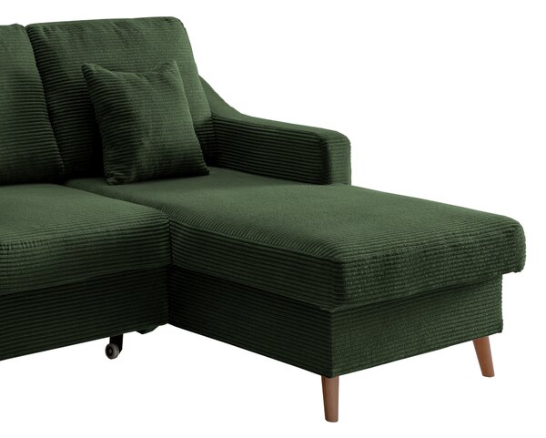 ROHOVÁ SEDAČKA, textil, tmavě zelená P & B - Sedací soupravy, Online Only