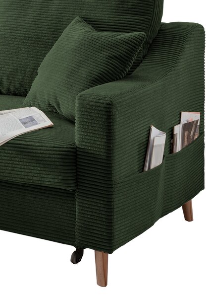 ROHOVÁ SEDAČKA, textil, tmavě zelená P & B - Sedací soupravy, Online Only
