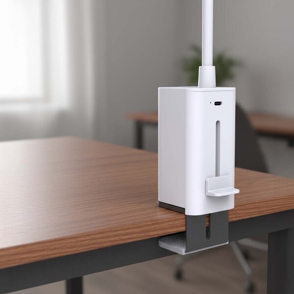 Nedis LTLR10WT - LED Stm. nab. dotyk. stolní lampa s klipem LED/5W/1200 mAh bílá