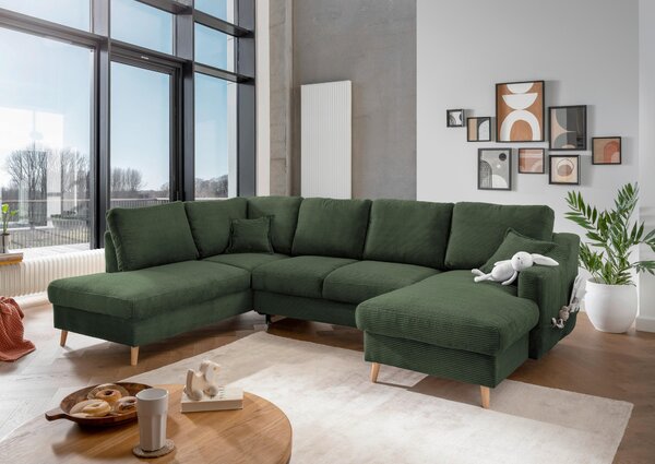SEDACÍ SOUPRAVA, textil, tmavě zelená P & B - Sedací soupravy, Online Only
