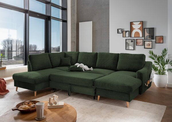 SEDACÍ SOUPRAVA, textil, tmavě zelená P & B - Sedací soupravy, Online Only