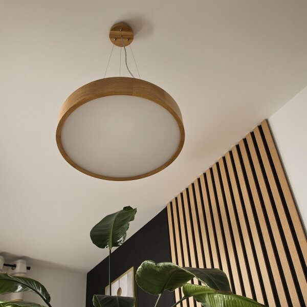 Lustr na lanku OAK 3xE27/60W/230V dub pr. 47,5 cm