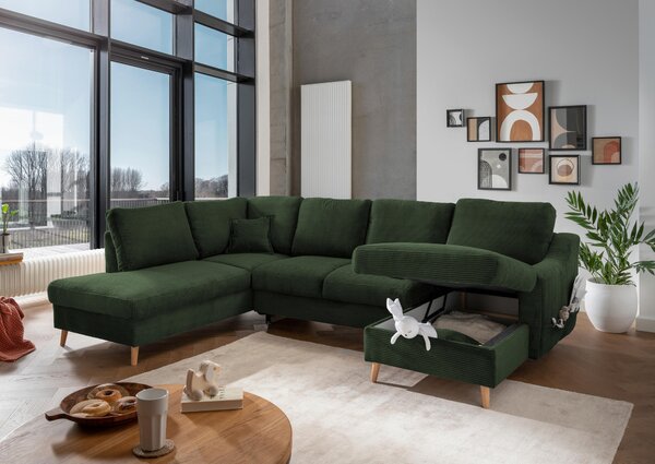 SEDACÍ SOUPRAVA, textil, tmavě zelená P & B - Sedací soupravy, Online Only