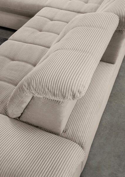 ROHOVÁ SEDAČKA, textil, béžová P & B - Sedací soupravy, Online Only