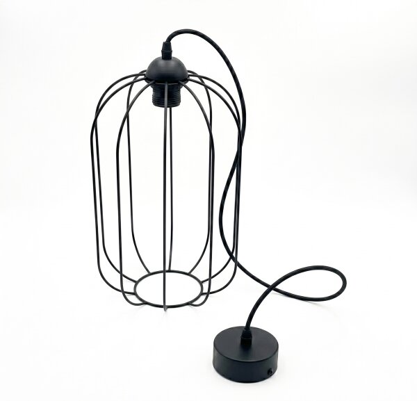 Lustr na lanku DESTELLO 1xE27/15W/230V pr. 21 cm černá