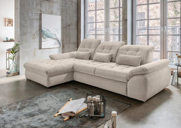 ROHOVÁ SEDAČKA, textil, béžová P & B - Sedací soupravy, Online Only