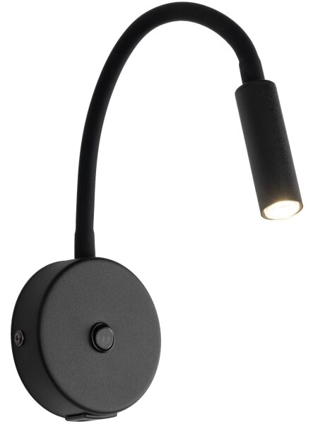 LED Nástěnná lampa s USB portem LAGOS 1xG9/3W/5V černá