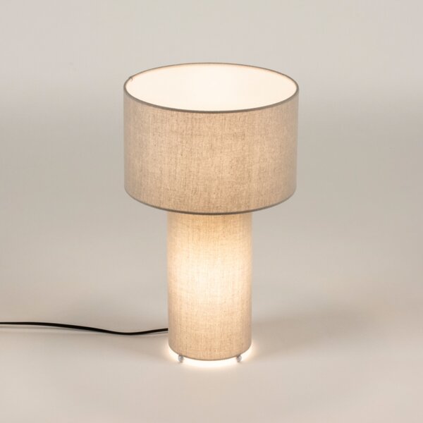 Stolní textilní lampa André Grey (LMD)