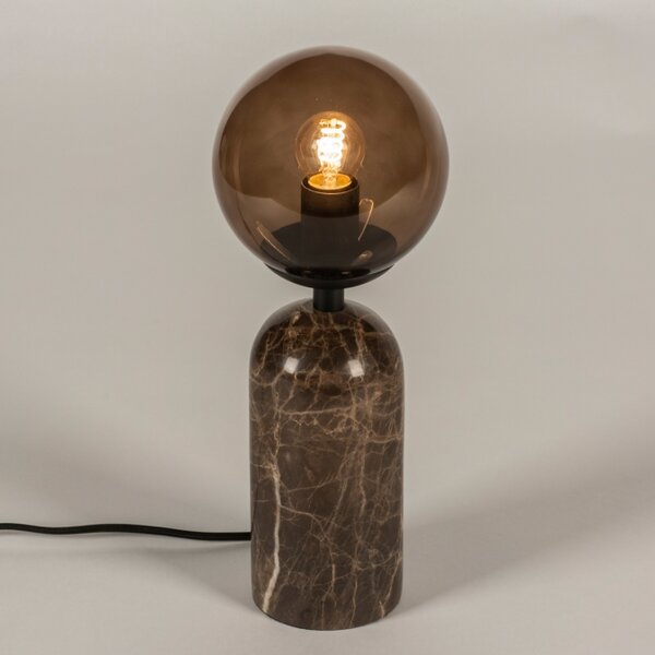 Stolní lampa Gardi Marmor Brown (LMD)