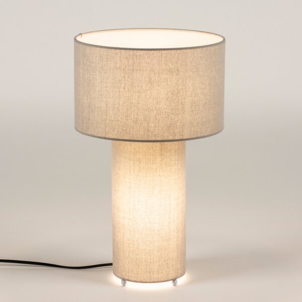 Stolní textilní lampa André Grey (LMD)