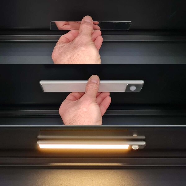 Nedis LCRM01WT - LED Nabíjecí osvětlení skříně se senzorem LED/1W/1100 mAh 3000K