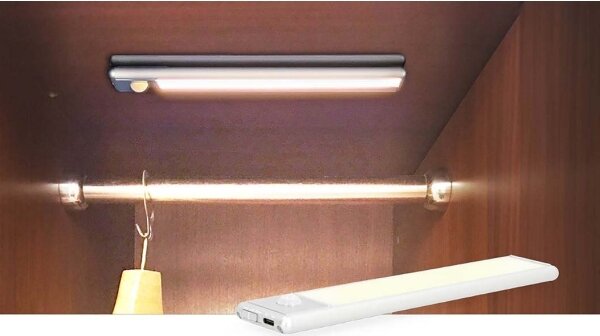 Nedis LCRM01WT - LED Nabíjecí osvětlení skříně se senzorem LED/1W/1100 mAh 3000K