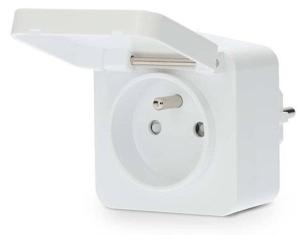 Nedis WIFIPO130EWT - Chytrá zásuvka 3680W/230V/ Typ E/16A Wi-Fi Tuya IP44