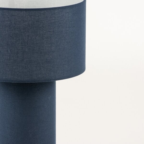 Stolní textilní lampa André Blue (LMD)