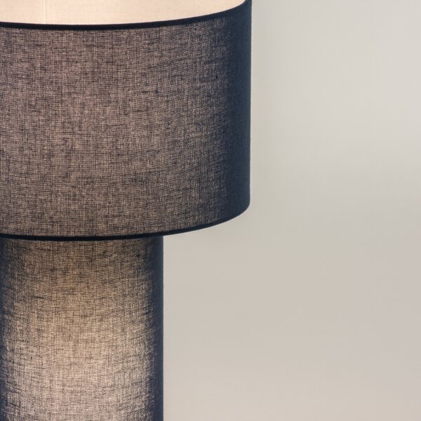 Stolní textilní lampa André Blue (LMD)