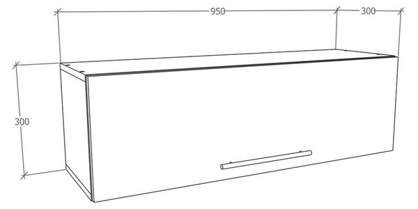 Závěsná nízka komoda Arila š: 95 cm, dub medový