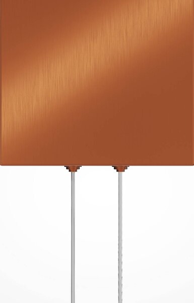 Maytoni LED závěsné světlo Quadro, měď/koňak, sklo, 3000 K, 24 cm, Krémová / jantar, Obývací pokoj / jídelna, Sklo, Moderní