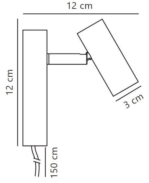 Nordlux - LED Stmívatelné nástěnné bodové svítidlo OMARI LED/3,2W/230V černá