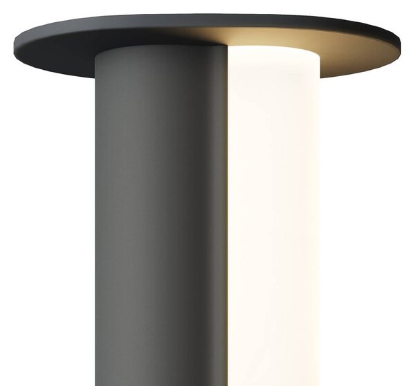 Maytoni LED stolní lampa na akumulátor Asym, černá, kovová, 2700 K, 2 W, stmívatelný, Bílá / opál, Obývací pokoj / jídelna, kov, Skandinávský