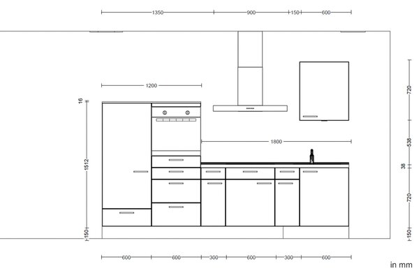 KUCHYŇSKÝ BLOK 300 cm Nobilia - Online Only kuchyňské linky, Online Only