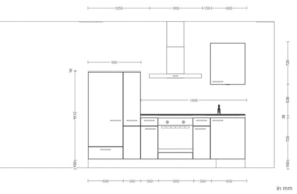 KUCHYŇSKÝ BLOK 270 cm Nobilia - Online Only kuchyňské linky, Online Only