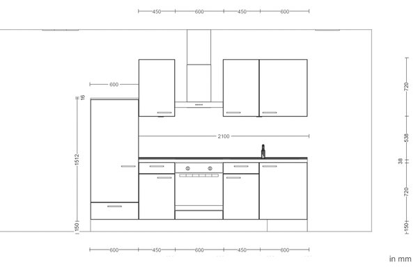 KUCHYŇSKÝ BLOK 270 cm Nobilia - Online Only kuchyňské linky, Online Only