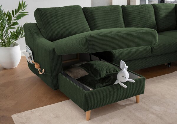 SEDACÍ SOUPRAVA, textil, tmavě zelená P & B - Sedací soupravy, Online Only