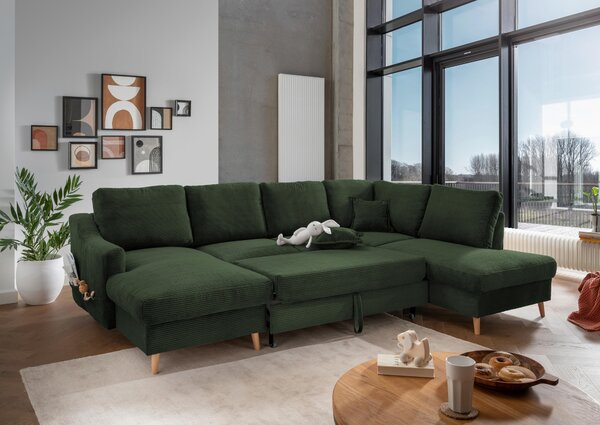 SEDACÍ SOUPRAVA, textil, tmavě zelená P & B - Sedací soupravy, Online Only