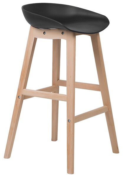 Sada 2 barových židlí MICCO Černá