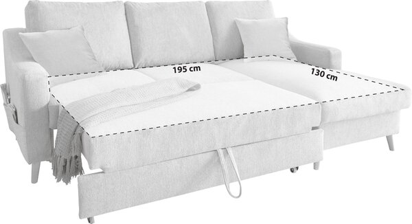 ROHOVÁ SEDAČKA, textil, šedavě hnědá P & B - Sedací soupravy, Online Only