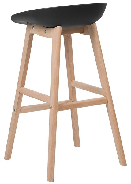 Sada 2 barových židlí MICCO Černá