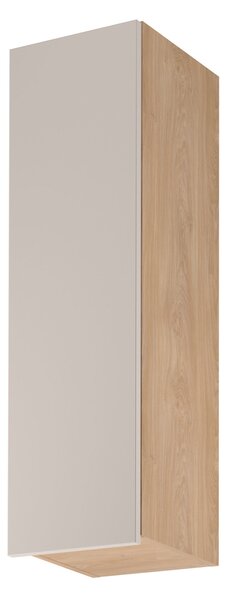 Vysoká horní kuchyňská skříňka SALERNO - šířka 30 cm, dub / béžová, levé provedení