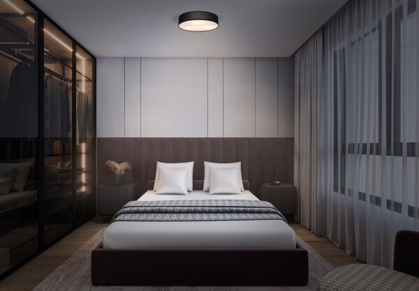 Osram - Stropní svítidlo ORBIS PARIS 1xE27/25W/230V pr. 30 cm černá