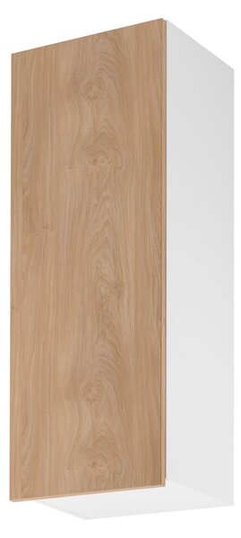 Vysoká horní kuchyňská skříňka SALERNO - šířka 40 cm, bílá / dub, levé provedení