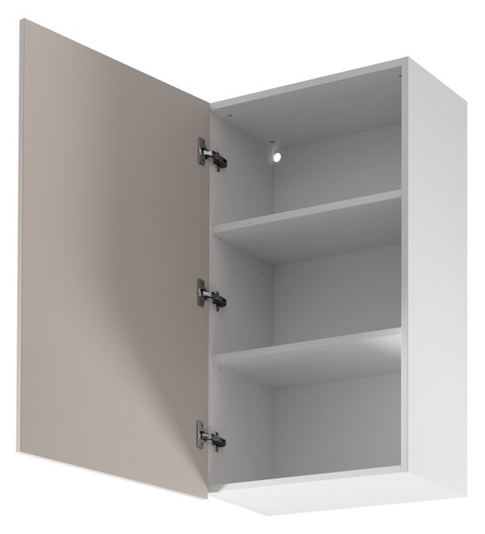 Vysoká horní kuchyňská skříňka SALERNO - šířka 60 cm, bílá / béžová, levé provedení