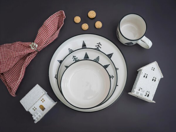 KOMBINOVANÁ SOUPRAVA Nordic Christmas Black 16dílné Creatable - Sady nádobí kombinované, Online Only