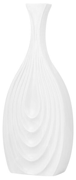 Dekorativní váza THAPSUS Keramika 39 cm Bílá
